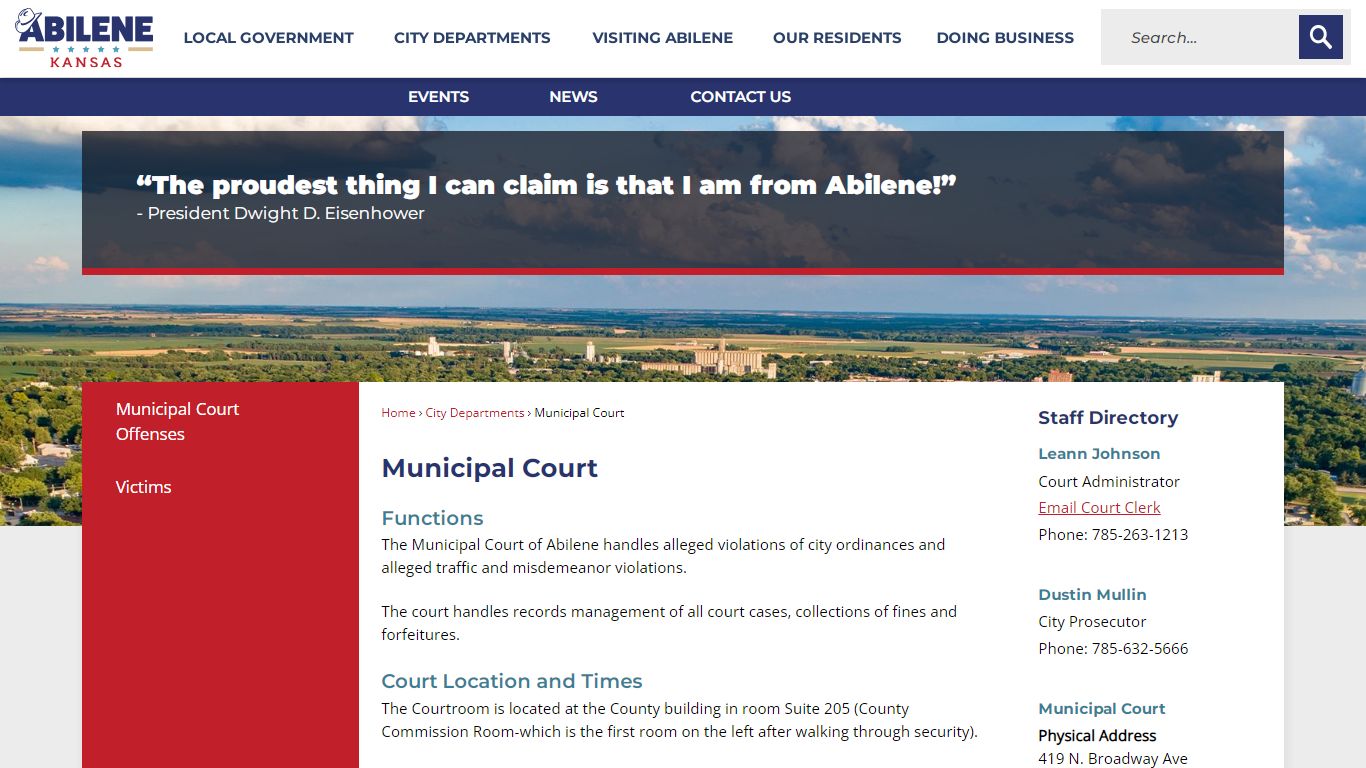 Municipal Court | Abilene, KS